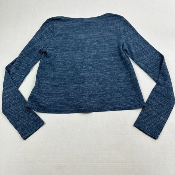 Aeropostale Blue Long Sleeve Cropped Tie Waist Jersey, M - Picture 8 of 8